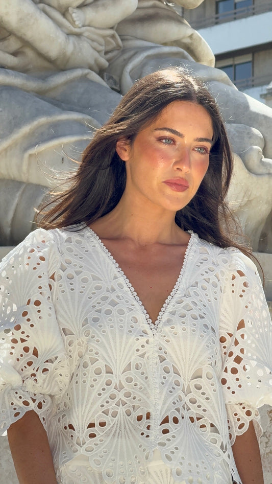 Blusa Macramé