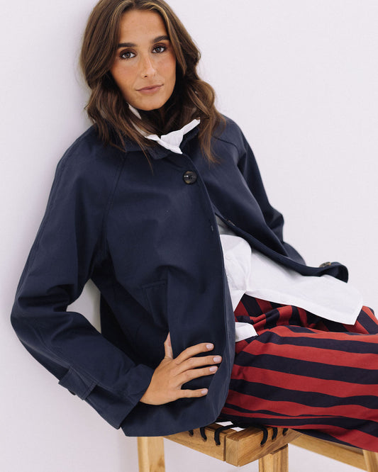 GABARDINE CURTA GOLA